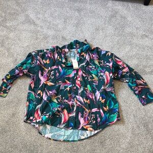 CALIA by Carrie Underwood Colorful Floral Swim Coverup